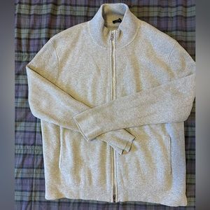 Theory full zip sweater, grey xl like new